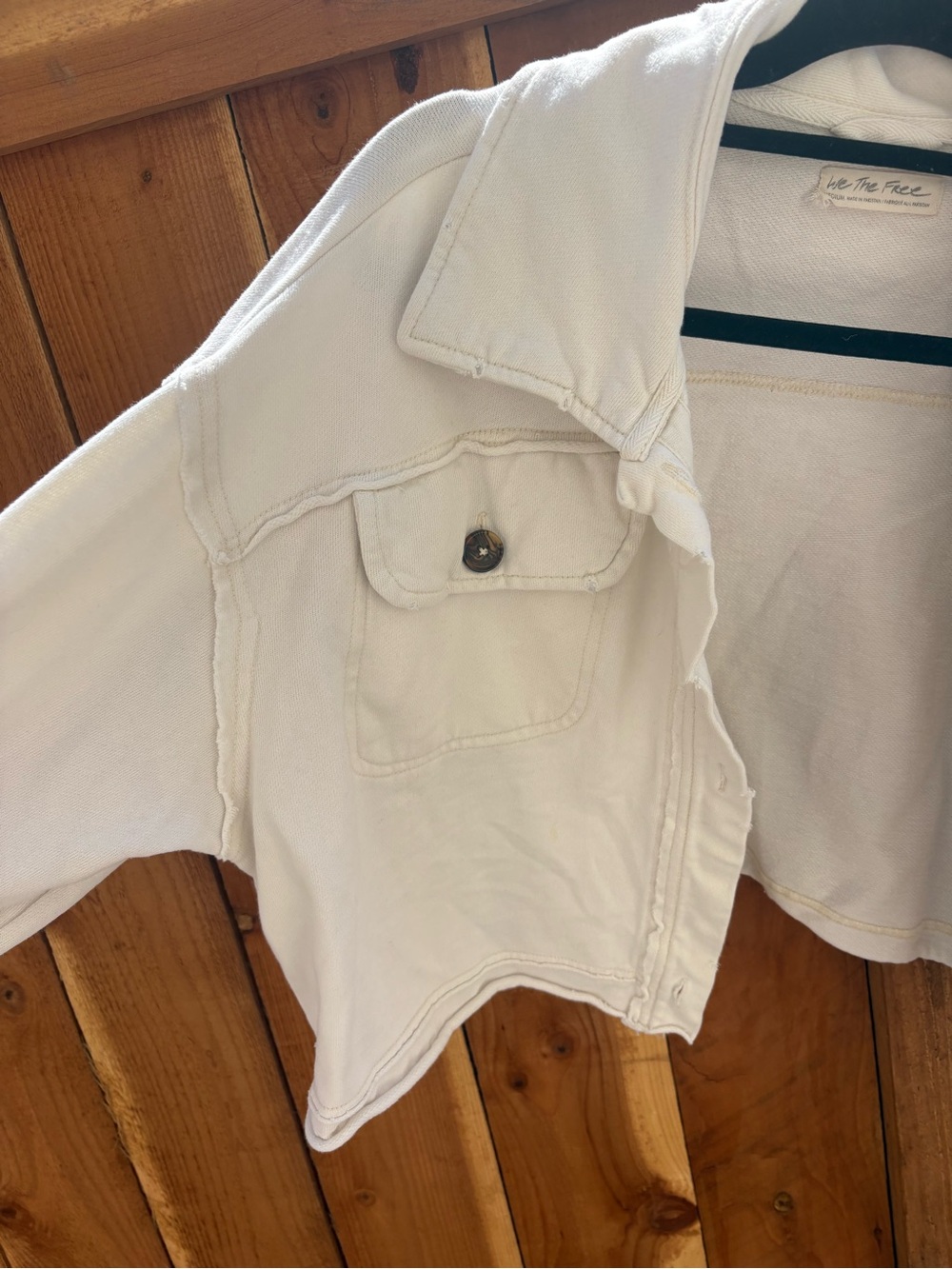 We The Free Off-White Cropped Jean Jacket - Picture 4 of 5
